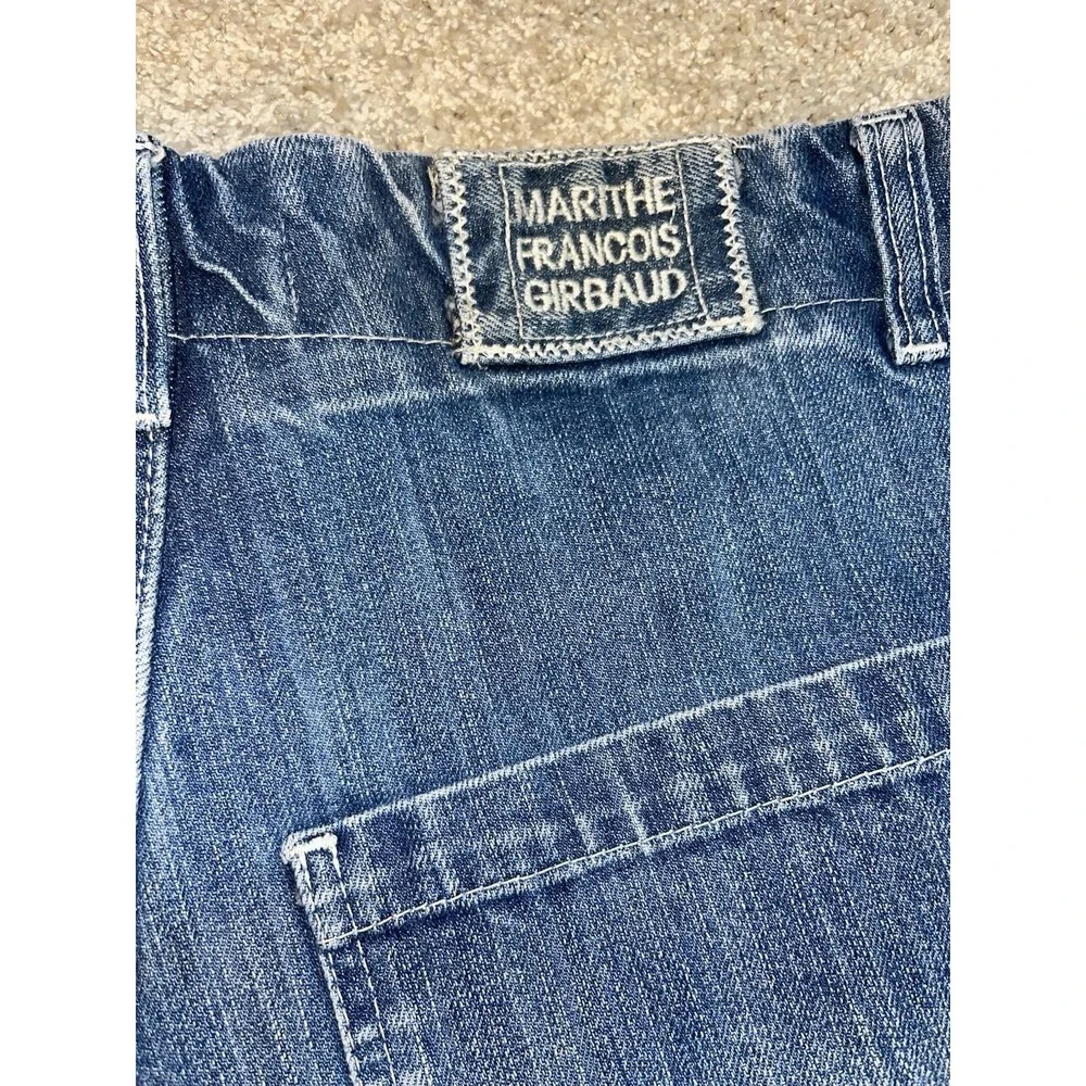 VTG Marithe Francois Girbaud Denim Cargo Shorts Size 36 Y2K Shuttle Tape Baggy
